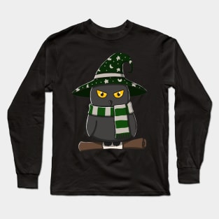 Black Owl In Witch Costume Long Sleeve T-Shirt